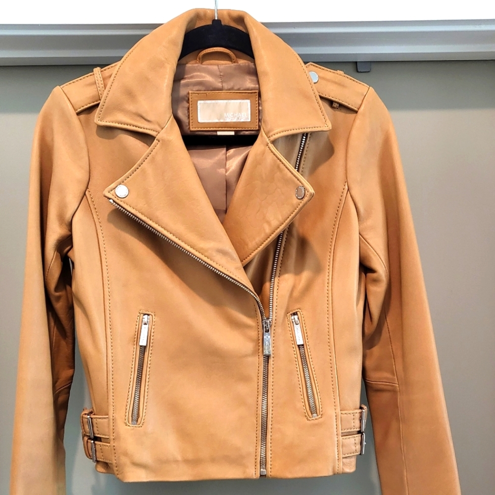 Michael Kors Leather Moto Jacket